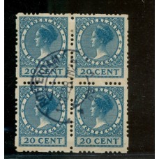 HOLANDA 1926 Yv. 179aB CUADRO DE ESTAMPILLAS CON VARIEDAD DENTADO INCOMPLETO USADAS 15 EUROS