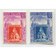 ITALIA Yv. 591/2 SERIE COMPLETA DE ESTAMPILLAS NUEVAS MINT 60 EUROS