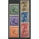 ITALIA Yv. A 096/101 SERIE COMPLETA DE ESTAMPILLAS NUEVAS CON GOMA LOS 3 VALORES ALTOS SON MINT +60 EUROS SASSONE +80 EUROS