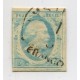 HOLANDA 1852 Yv. 1b ESTAMPILLA USADA AZUL LECHOSO 70 EUROS