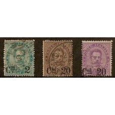 ITALIA Yv. 052/4 SERIE COMPLETA ESTAMPILLAS USADAS 78 EUROS SASSONE 125 EUROS