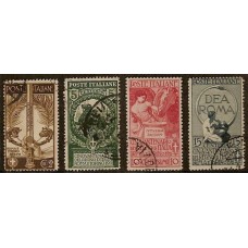 ITALIA Yv. 088/91 SERIE COMPLETA DE ESTAMPILLAS USADAS 50 EUROS SASSONE 135 EUROS