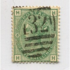 INGLATERRA 1873 Yv. 53 NUMERO DE PLANCHA 08 ESTAMPILLA USADA 110 EUROS