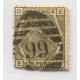 INGLATERRA 1873 Yv. 52 NUMERO DE PLANCHA 14 ESTAMPILLA USADA 60 EUROS