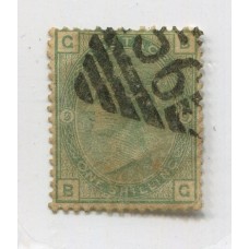 INGLATERRA 1873 Yv. 53 NUMERO DE PLANCHA 09 ESTAMPILLA USADA 110 EUROS