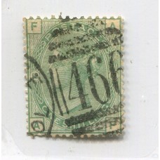 INGLATERRA 1873 Yv. 53 NUMERO DE PLANCHA 11 ESTAMPILLA USADA 110 EUROS