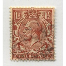 INGLATERRA 1924 Yv. 161 ESTAMPILLA USADA CON VARIEDAD FILIGRANA INVERTIDA