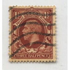 INGLATERRA 1934 Yv. 189 ESTAMPILLA USADA CON VARIEDAD FILIGRANA INVERTIDA