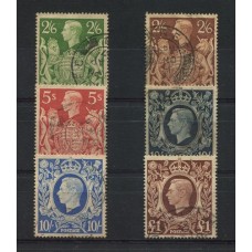 INGLATERRA 1939/48 ESTAMPILLAS USADAS SERIE COMPLETA