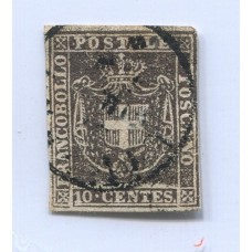 ITALIA ESTADO TOSCANA 1860 Yv. 19 ESTAMPILLA USADA 45 EUROS