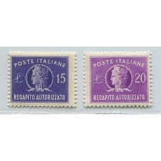 ITALIA Yv. EXPRESSO 36/7 SERIE COMPLETA DE ESTAMPILLAS DE 1949 RARAS, MINT 117 EUROS