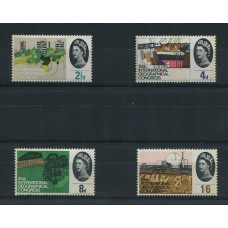 INGLATERRA 1964 Yv. 387A/90A SERIE COMPLETA DE ESTAMPILLAS NUEVAS MINT VARIEDAD CON BANDAS DE FOSFORO