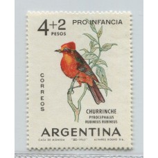 ARGENTINA 1963 GJ 1268A VARIEDAD TIZADO MINT U$ 25