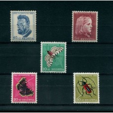 SUIZA 1953 MARIPOSAS FAUNA SERIE COMPLETA NUEVA MINT