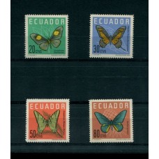 ECUADOR MARIPOSAS SERIE COMPLETA ESTAMPILLAS NUEVAS MINT