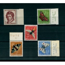 SUIZA 1955 MARIPOSAS SERIE COMPLETA NUEVA MINT