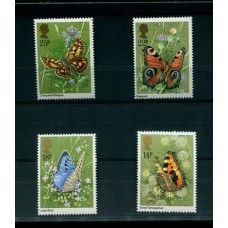 INGLATERRA MARIPOSAS FLORES SERIE COMPLETA NUEVA MINT