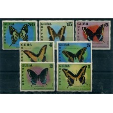 CUBA 1972 Yv. 1605/11 MARIPOSAS SERIE DE ESTAMPILLAS COMPLETA NUEVA MINT