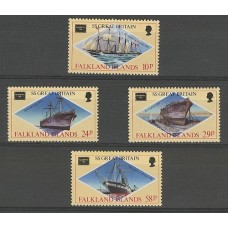 MALVINAS 1986 SERIE COMPLETA DE ESTAMPILLAS MINT BARCOS