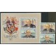 MALVINAS 1977 BLOCK Y SERIE MINT CENTENARIO NACIMIENTO CHURCHILL ESCUDOS