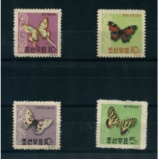 MARIPOSAS FAUNA SERIE COMPLETA DE ESTAMPILLAS MINT COREA