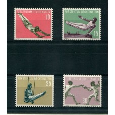 LIECHTENSTEIN 1957 Yv. 315/8 SERIE COMPLETA DE ESTAMPILLAS MINT DEPORTES