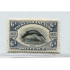 MALVINAS 1933 Yv. 65 MUY BUENA ESTAMPILLA NUEVA CON GOMA BALLENA 110 EUROS