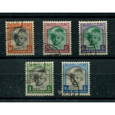 LUXEMBURGO 1931 Yv. 234/8 SERIE COMPLETA DE ESTAMPILLAS USADAS 120 EUROS