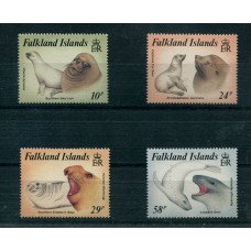 MALVINAS 1987 SERIE COMPLETA DE ESTAMPILLAS MINT FAUNA MARINA