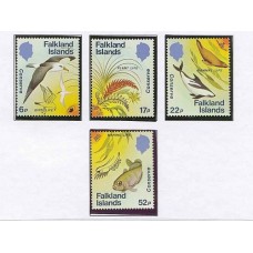 MALVINAS 1984 SERIE COMPLETA DE ESTAMPILLAS MINT AVES