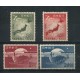 JAPON 1949 Yv. 429/32 SERIE COMPLETA DE ESTAMPILLAS NUEVAS CON GOMA TRENES AVIONES BARCOS