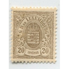 LUXEMBURGO 1880 Yv. 44 ESTAMPILLA NUEVA CON GOMA 60 EUROS