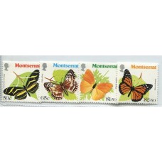 MONTSERRAT MARIPOSAS SERIE COMPLETA DE ESTAMPILLAS MINT