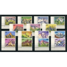 LIECHTENSTEIN 1989/93 SEIS SERIES COMPLETAS DE ESTAMPILLAS MINT PAISAJES DE MONTAÑA 20 EUROS