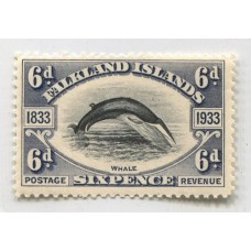 MALVINAS 1933 Yv. 65 MUY BUENA ESTAMPILLA NUEVA CON GOMA BALLENA 110 EUROS