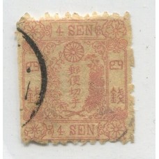 JAPON 1874 Yv. 19B ESTAMPILLA USADA 60 EUROS