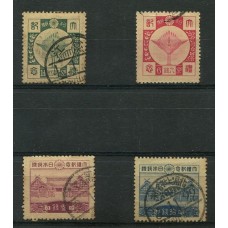 JAPON 1928 Yv. 198/201 SERIE COMPLETA DE ESTAMPILLAS USADAS 15 EUROS