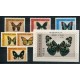 MARIPOSAS HONDURAS SERIE COMPLETA DE ESTAMPILLAS MINT + BLOQUE