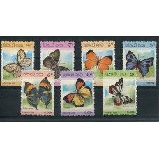 MARIPOSAS LAOS SERIE COMPLETA DE ESTAMPILLAS MINT