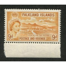 MALVINAS 1955 ESTAMPILLA MINT REINA ISABEL II VALOR CLAVE DE LA SERIE