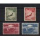 JAPON 1949 Yv. 429/32 SERIE COMPLETA DE ESTAMPILLAS MINT TRENES AVIONES BARCOS