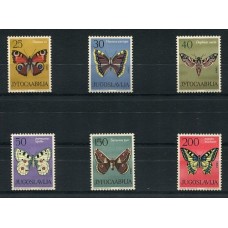 YUGOSLAVIA SERIE COMPLETA DE ESTAMPILLAS MINT MARIPOSAS