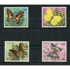 MARIPOSAS ALGERIA SERIE COMPLETA DE ESTAMPILLAS MINT FLORES