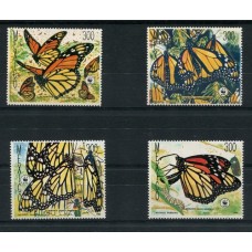 MARIPOSAS WWF MEXICO SERIE COMPLETA DE ESTAMPILLAS MINT