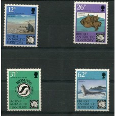 TERRITORIO ANTARTICO BRITANICO BAT 1991 FAUNA MARINA SERIE COMPLETA DE ESTAMPILLAS MINT