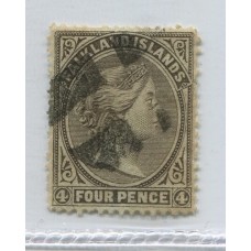 MALVINAS 1878 YV. 2 ESTAMPILLA USADA, LINDO MATASELLO MUDO 230 EUROS