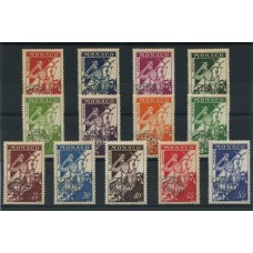 MONACO Yv. PREOBLITERADOS 11/8 SERIE COMPLETA DE ESTAMPILLAS NUEVAS CABALLOS 26,50 EUROS