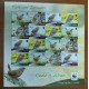 MALVINAS 2009 MINI HOJA COMPLETA TIPO BLOQUE DE ESTAMPILLAS MINT PAJAROS AVES FAUNA WWF