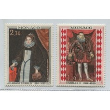 MONACO 1968 Yv. 770/1 SERIE COMPLETA DE ESTAMPILLAS NUEVAS MINT PINTURAS