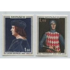 MONACO 1967 Yv. 734/5 SERIE COMPLETA DE ESTAMPILLAS NUEVAS MINT PINTURAS